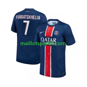 Maillot de Foot Paris Saint Germain Khvicha Kvaratskhelia 7 Domicile 2024/25